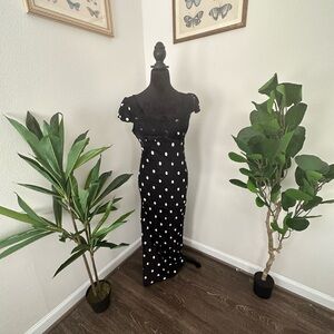 VICI Collection Polka Dot Maxi Dress